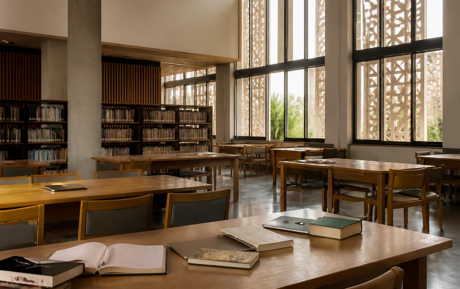 Study room with desks and natural light, representing education coordination and learning platforms